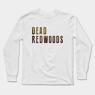 Dead Redwoods - Red, Brown, and Black Logo Long Sleeve T-Shirt